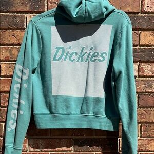 Dickies Blue/Green Relaxed Cropped Hoodie
